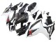 Erschwingliche Suzuki GSXR 600/750 Motorrad Verkleidung 2006-2007 - Schwarz Weiss Carbonfaser Stil