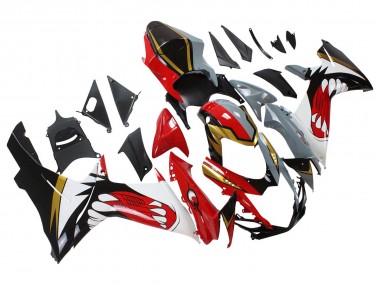 Erschwingliche Suzuki GSXR 600/750 Motorrad Verkleidung 2011-2024 - Rot Gold Grau Schwarz Weiss Hai