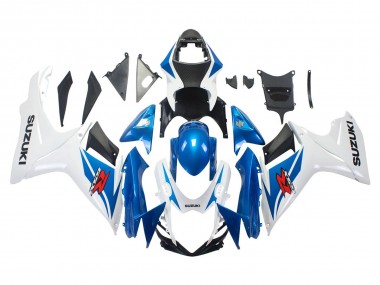 Erschwingliche Suzuki GSXR 600/750 Motorrad Verkleidung 2011-2024 - Blau Weiss