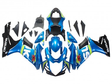 Erschwingliche Suzuki GSXR 600/750 Motorrad Verkleidung 2011-2024 - Blau Weiss Grun Schwarz