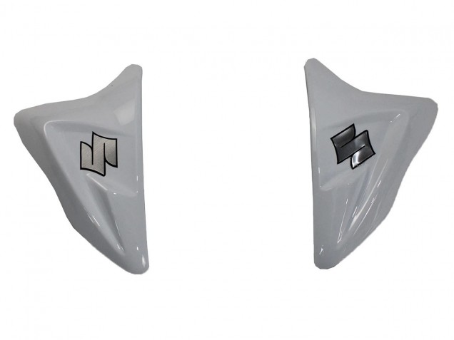 Erschwingliche Suzuki GSXR 600/750 Motorrad Verkleidung 2011-2024 - Weiss Glanzendes Schwarz
