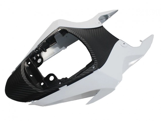 Erschwingliche Suzuki GSXR 600/750 Motorrad Verkleidung 2011-2024 - Weiss Glanzendes Schwarz