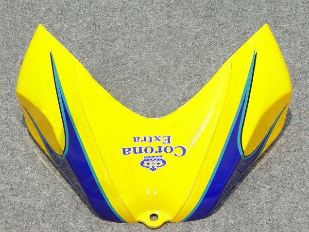 Erschwingliche Suzuki GSXR 600/750 Motorrad Verkleidung 2006-2007 - Weiss Blau Gelb Corona Alstare