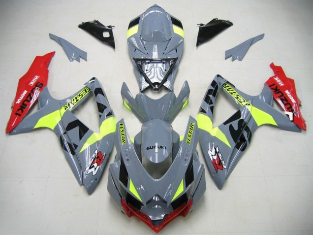 Erschwingliche GSXR750 K6 Motorrad Verkleidung 2006-2007 - Nardo Grau Neon Grun Rot Ecstar