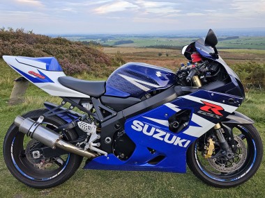 Erschwingliche Suzuki GSXR 600 Motorrad Verkleidung 2004-2005 - Blau Weiss Rot