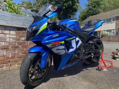 Erschwingliche Suzuki GSXR 1000 Motorrad Verkleidung 2009-2016 - Blau Grun Weiss