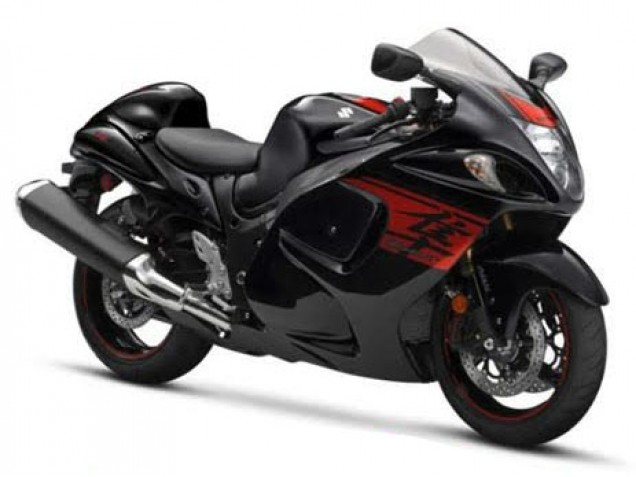 Erschwingliche Suzuki GSXR 1300 Hayabusa Motorrad Verkleidung 2008-2020 - Glanzendes Schwarz Rot