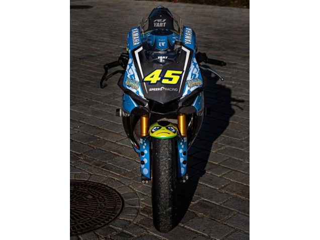 Erschwingliche Yamaha YZF R1 Motorrad Verkleidung 2015-2019 - Blau Gelb Hai