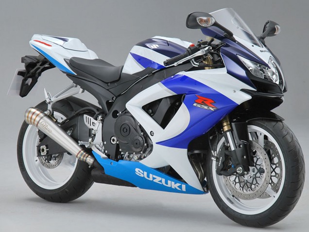 Erschwingliche Suzuki GSXR 600/750 Motorrad Verkleidung 2008-2010 - Weiss Blau Rot