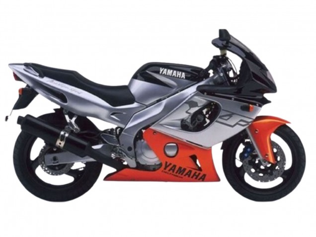 Erschwingliche Yamaha YZF600R Thundercat Motorrad Verkleidung 1996-2007 - Grau Orange Schwarz