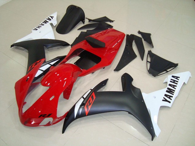 Matt Schwarz Rot Yamaha R1 02-03 Motorrad Verkleidungen Matt Schwarz Rot Yamaha R1 02-03 Motorrad Verkleidungen