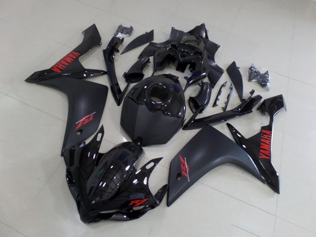 Matt Schwarz Rot Yamaha R1 07-08 Motorrad Verkleidungen Matt Schwarz Rot Yamaha R1 07-08 Motorrad Verkleidungen