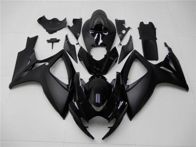 Matt Schwarz Suzuki GSXR 600 / 750 K6 06-07 Motorrad Verkleidungen Matt Schwarz Suzuki GSXR 600 / 750 K6 06-07 Motorrad Verkleidungen