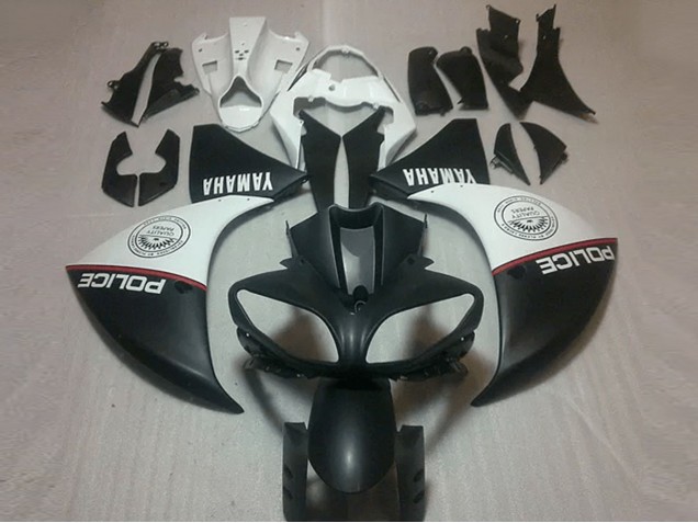 Matt Schwarz Weiß Yamaha R1 12-14 Motorrad Verkleidungen Matt Schwarz Weiß Yamaha R1 12-14 Motorrad Verkleidungen