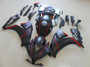 Matt Schwarz mit rotem Streifen Honda CBR 1000 RR 12-16 Motorrad Verkleidungen