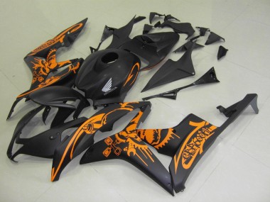Matt Schwarzer Orange Aufkleber Honda CBR 600 RR 07-08 Motorrad Verkleidungen
