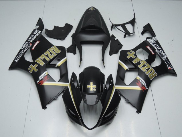 Matt Schwarzer Rizla Suzuki GSXR 1000 K3 03-04 Motorrad Verkleidungen Matt Schwarzer Rizla Suzuki GSXR 1000 K3 03-04 Motorrad Verkleidungen