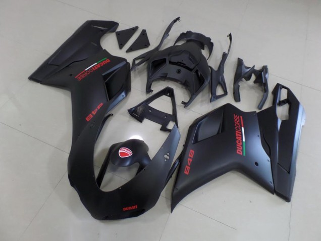 Matt Schwarzer roter Aufkleber Ducati 848 1098 1198 07-14 Motorrad Verkleidungen Matt Schwarzer roter Aufkleber Ducati 848 1098 1198 07-14 Motorrad Verkleidungen