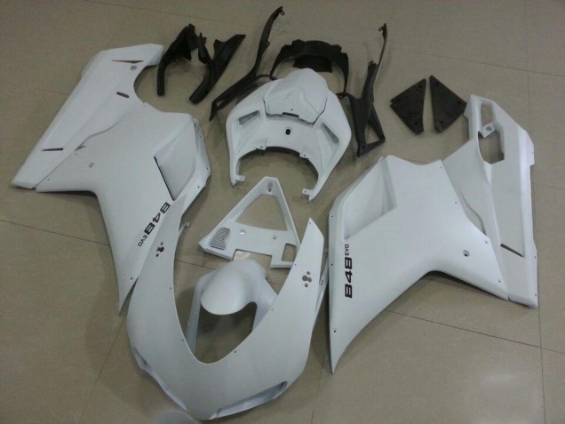 MattWeiß Ducati 848 1098 1198 07-14 Motorrad Verkleidungen MattWeiß Ducati 848 1098 1198 07-14 Motorrad Verkleidungen