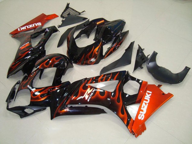 Orange Flamme Suzuki GSXR 1000 K7 07-08 Motorrad Verkleidungen Orange Flamme Suzuki GSXR 1000 K7 07-08 Motorrad Verkleidungen