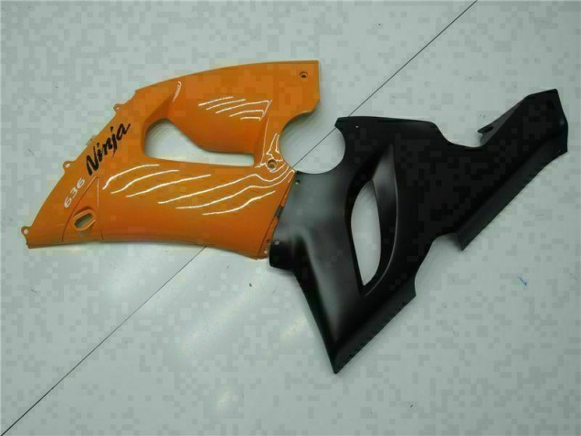 Orange Kawasaki ZX6R 05-06 Motorrad Verkleidungen Orange Kawasaki ZX6R 05-06 Motorrad Verkleidungen