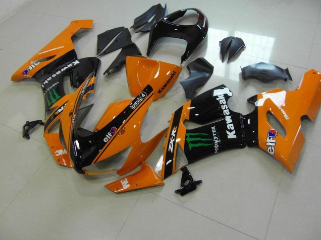 Orange Monster Kawasaki ZX6R 05-06 Motorrad Verkleidungen Orange Monster Kawasaki ZX6R 05-06 Motorrad Verkleidungen