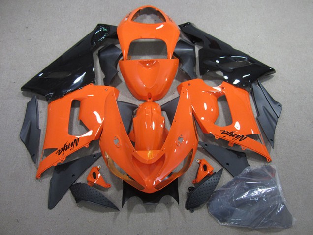 Orange Schwarz Ninja Kawasaki ZX6R 05-06 Motorrad Verkleidungen