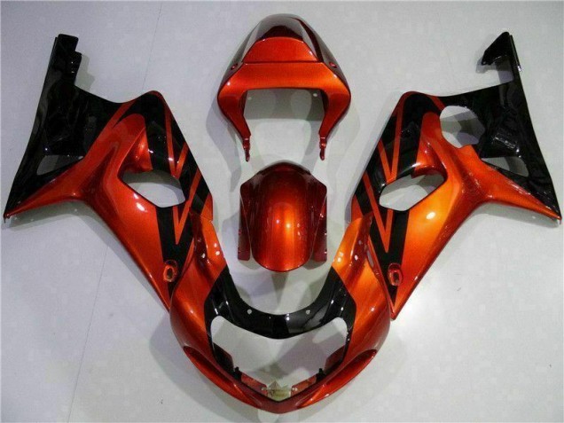 Orange Schwarz Suzuki GSXR 1000 K1 00-02 Motorrad Verkleidungen Orange Schwarz Suzuki GSXR 1000 K1 00-02 Motorrad Verkleidungen
