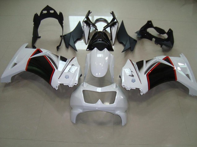Perl Weiß Schwarz Kawasaki ZX 250R 08-12 Motorrad Verkleidungen Perl Weiß Schwarz Kawasaki ZX 250R 08-12 Motorrad Verkleidungen