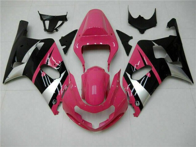 Rosa Schwarz Suzuki GSXR 600 / 750 K1 K2 K3 01-03 Motorrad Verkleidungen Rosa Schwarz Suzuki GSXR 600 / 750 K1 K2 K3 01-03 Motorrad Verkleidungen