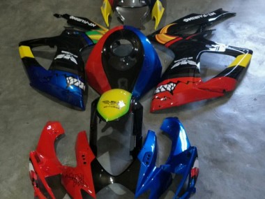 Rot Blau Suzuki GSXR 600 / 750 K6 06-07 Motorrad Verkleidungen