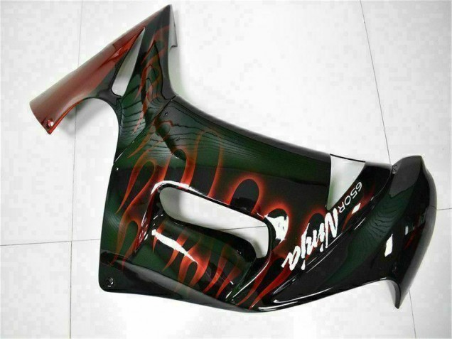 Rot Flamme Kawasaki EX650 06-08 Motorrad Verkleidungen Rot Flamme Kawasaki EX650 06-08 Motorrad Verkleidungen