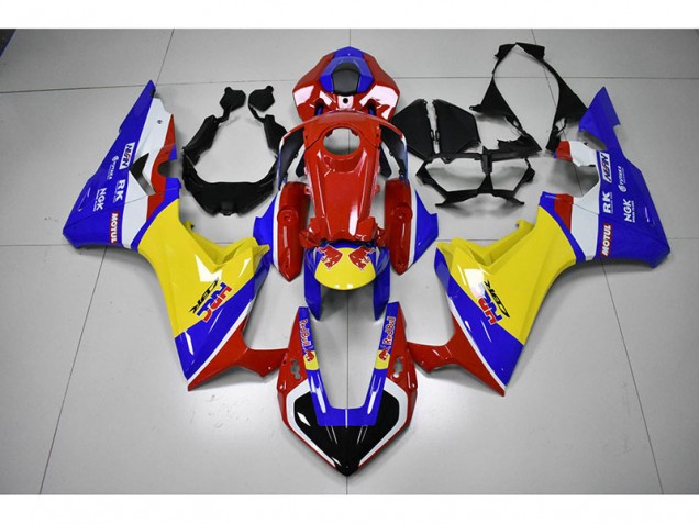 Rot Gelb Blau HRC Rot Bull Honda CBR 1000 RR 17-23 Motorrad Verkleidungen