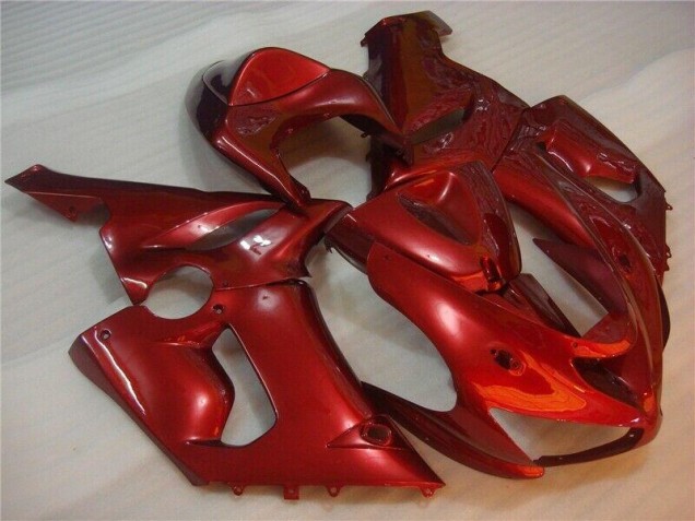 Rot Kawasaki ZX6R 05-06 Motorrad Verkleidungen