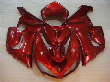 Rot Kawasaki ZX6R 05-06 Motorrad Verkleidungen
