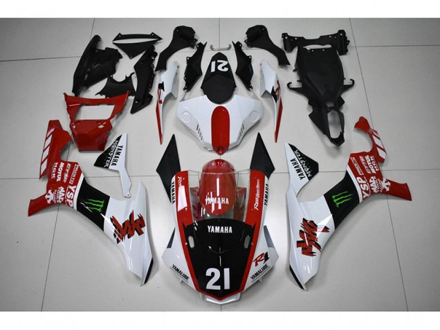 Rot Schwarz 21 Yamaha R1 15-19 Motorrad Verkleidungen