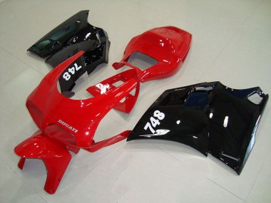 Rot Schwarz Ducati 748 916 996 996S 93-05 Motorrad Vollverkleidung