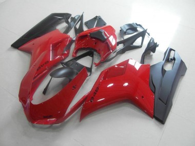 Rot Schwarz Ducati 848 1098 1198 07-14 Motorrad Verkleidungen