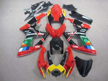 Rot Schwarz Grün Suzuki GSXR 750 K6 06-07 Motorrad Verkleidungen