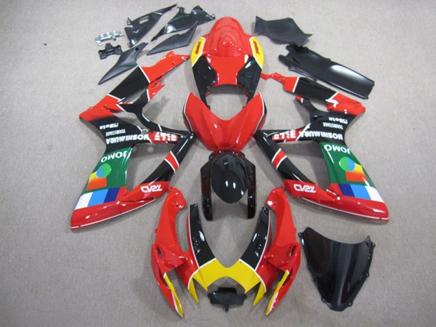 Rot Schwarz Grün Suzuki GSXR 750 K6 06-07 Motorrad Verkleidungen Rot Schwarz Grün Suzuki GSXR 750 K6 06-07 Motorrad Verkleidungen