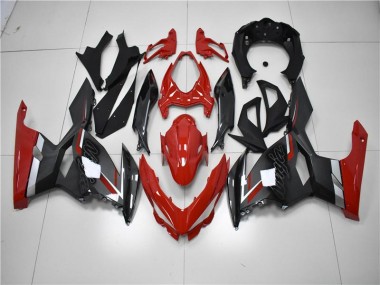Rot Schwarz Kawasaki EX400 18-23 Motorrad Verkleidungen