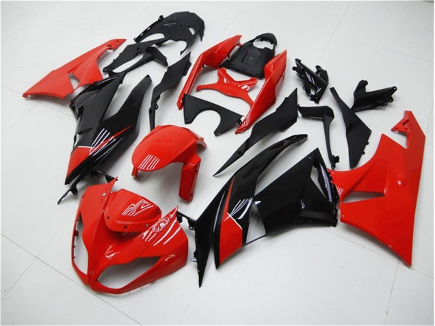 Rot Schwarz Kawasaki ZX6R 09-12 Motorrad Verkleidungen Rot Schwarz Kawasaki ZX6R 09-12 Motorrad Verkleidungen
