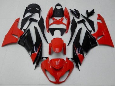Rot Schwarz Kawasaki ZX6R 09-12 Motorrad Verkleidungen