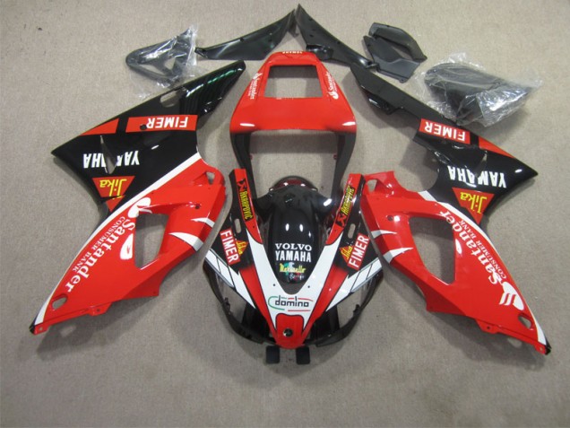 Rot Schwarz Weiß SantUnder Yamaha R1 98-99 Motorrad Verkleidungen