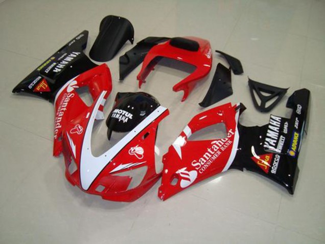 Rot Schwarz Weiß Yamaha R1 98-99 Motorrad Verkleidungen