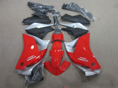 Rot Silber Schwarz Honda CBR 125 R 11-13 Motorrad Verkleidungen