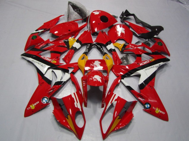 Rot Weiß BMW S1000RR 09-14 Motorrad Verkleidungen Rot Weiß BMW S1000RR 09-14 Motorrad Verkleidungen
