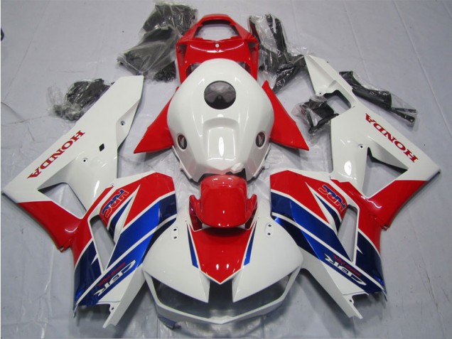 Rot Weiß Blau HRC Honda CBR 600 RR 13-21 Motorrad Verkleidung