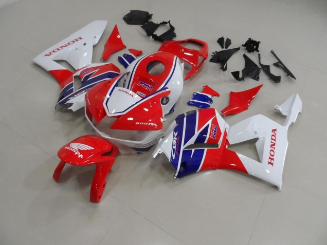 Rot Weiß Blau HRC Honda CBR 600 RR 13-21 Motorrad Verkleidungen