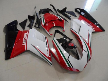 Rot Weiß Ducati 848 1098 1198 07-14 Motorrad Verkleidungen